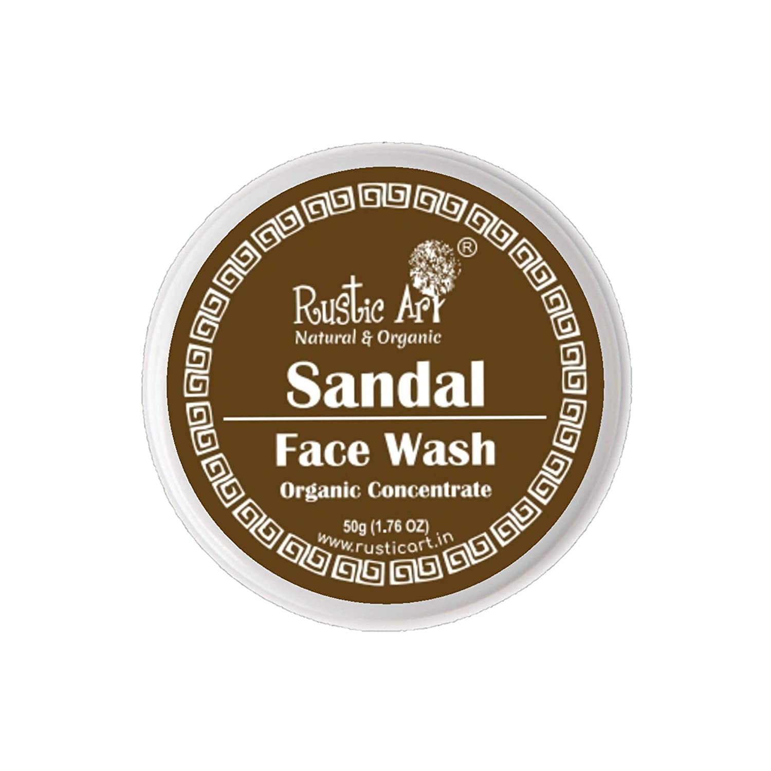 Rustic Art Sandal Face Wash & Detan Concentrate - Brightening Facial Cleanser for Acne, Blemishes & Whiteheads | Gentle Exfoliation for Glowing Skin | Perfect for Daily Skincare & Post-Sun Care Routine