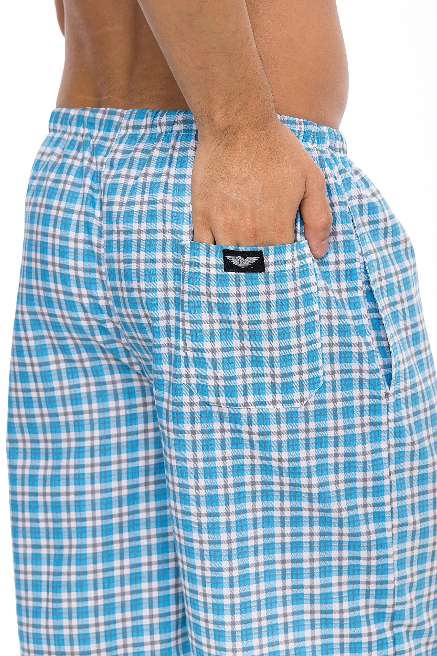 Men's Comfortable Lounge Pajama Sleep Shorts with Drawstring & Pockets - Soft Woven Jam Dorm Shorts (3-Pack) - Perfect for Sleeping, Lounging at Home, and Summer Vacation