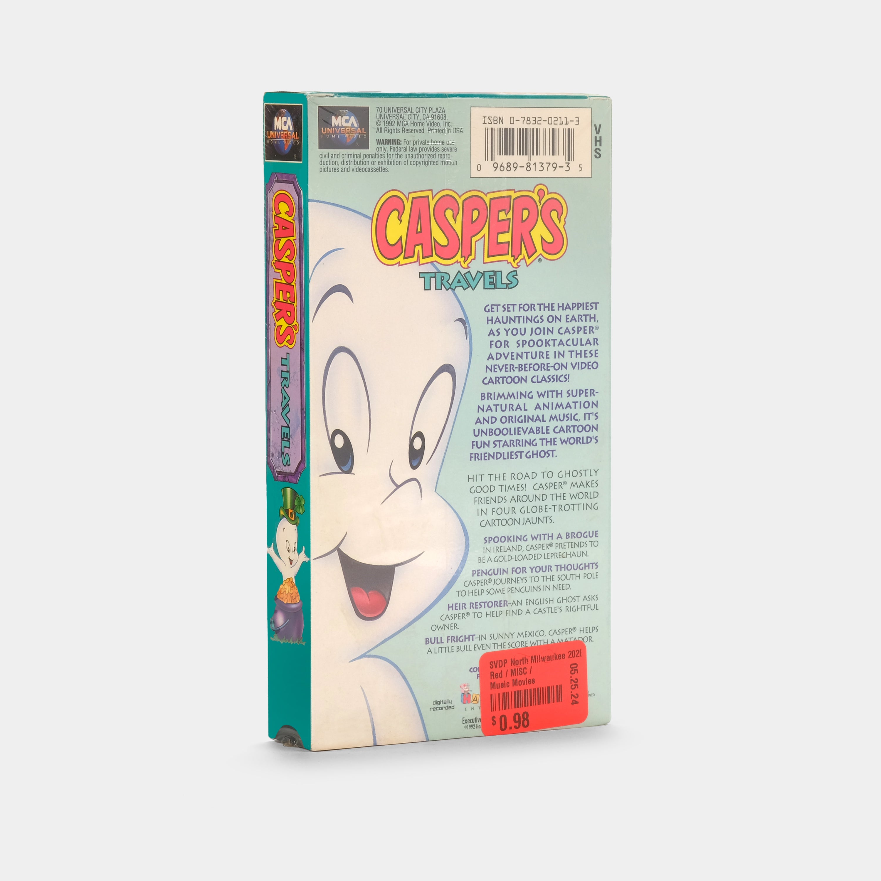 Casper's Travels (Sealed) VHS Tape - Classic Animated Adventure for Kids, Family Movie Night, 90s Nostalgia Collection