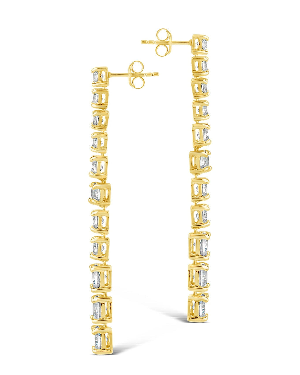 Natasha CZ Drop Stud Earrings for Women - Sparkling Cubic Zirconia Dangle Earrings for Daily Wear & Special Occasions