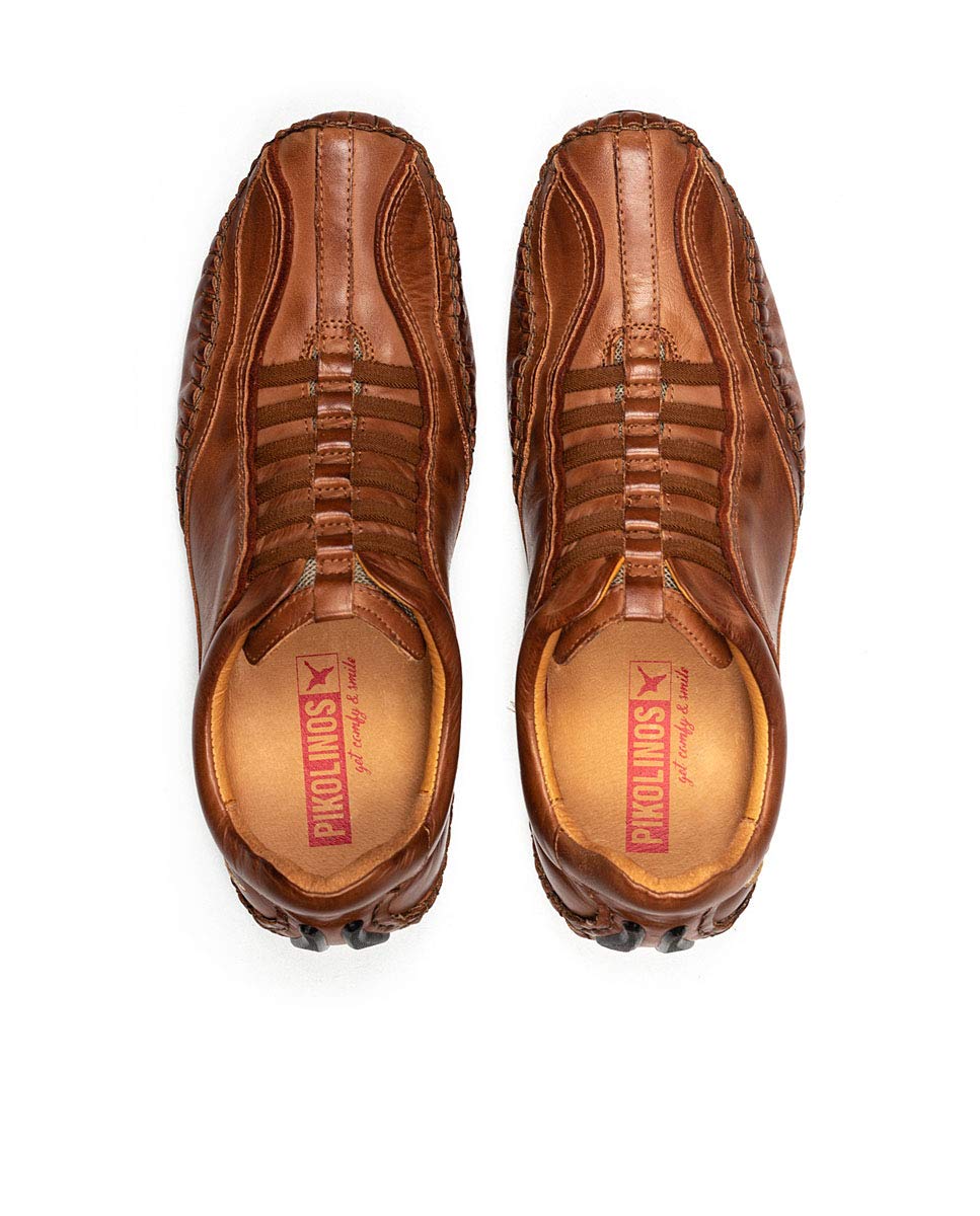 PIKOLINOS Men's Leather Sneakers - Fuencarral Style | Comfortable & Stylish Casual Shoes for Walking, Travel & Everyday Wear