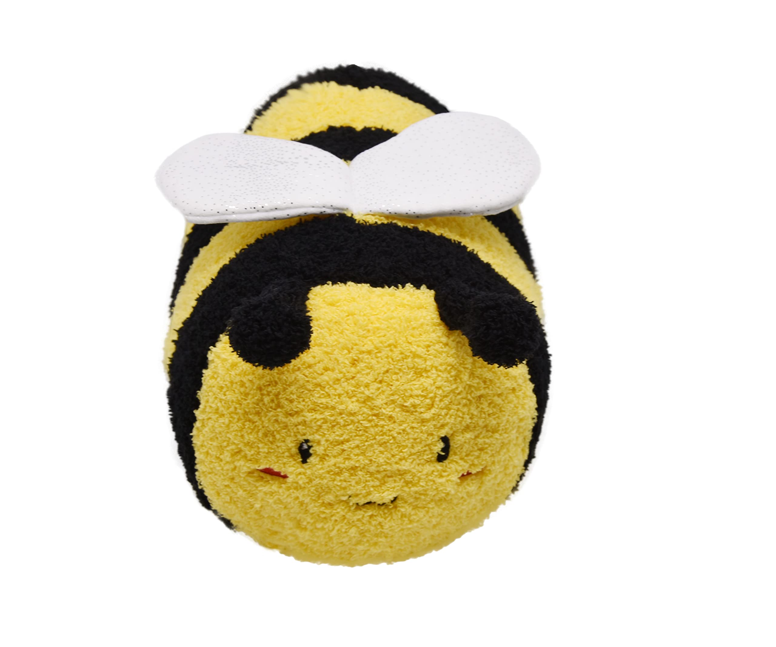 12 Inch Fuzzy Bumblebee Stuffed Animal - Super Soft Plush Toy with Smile Face & White Wings | Cute Gift for Kids, Baby Shower, Nursery Decor & Honey Lovers | Perfect for Cuddling, Birthday Presents & Themed Parties