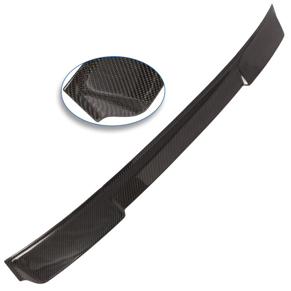 Carbon Fiber Rear Roof Spoiler for 2017-2021 Infiniti Q60 Coupe - Glossy Black Rear Window Spoiler Wing - Enhances Aerodynamics & Sporty Style - Perfect for Car Enthusiasts & Performance Upgrades