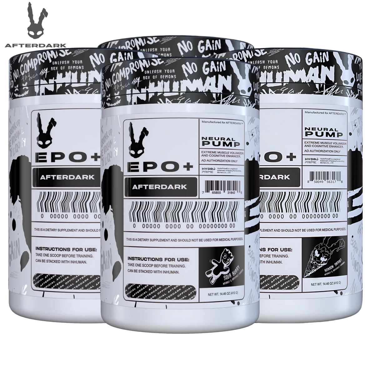 AfterDark EPO+ Stimulant-Free Pre-Workout Powder 410g - Boost Energy & Focus for Gym, Running & Fitness Training