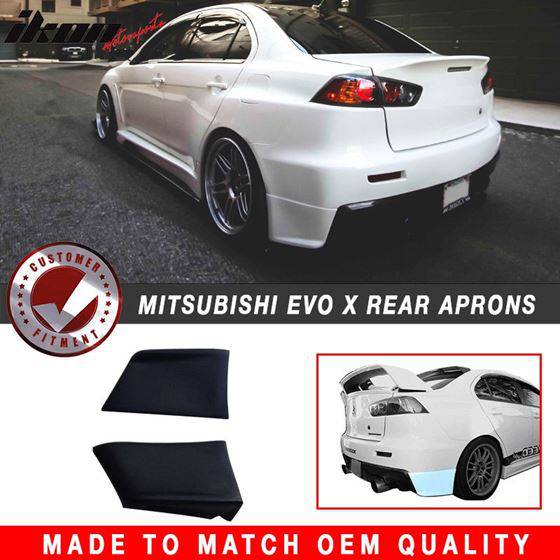 2008-2017 Mitsubishi Lancer EVO Rear Bumper Lip - EVO Style PU Unpainted Spoiler for Enhanced Aerodynamics - Perfect for Car Enthusiasts & Street Racing