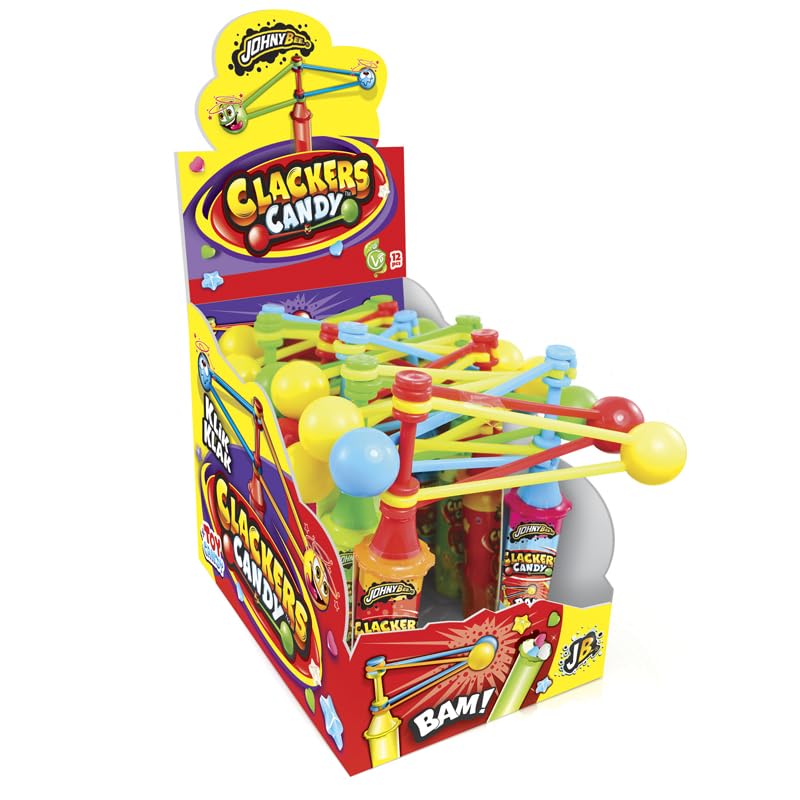 Clackers Candy - Powder Filled Fun Toy with Sweets Inside | Classic Nostalgic Game for Kids & Adults | Perfect for Parties, Gifts & Family Game Nights
