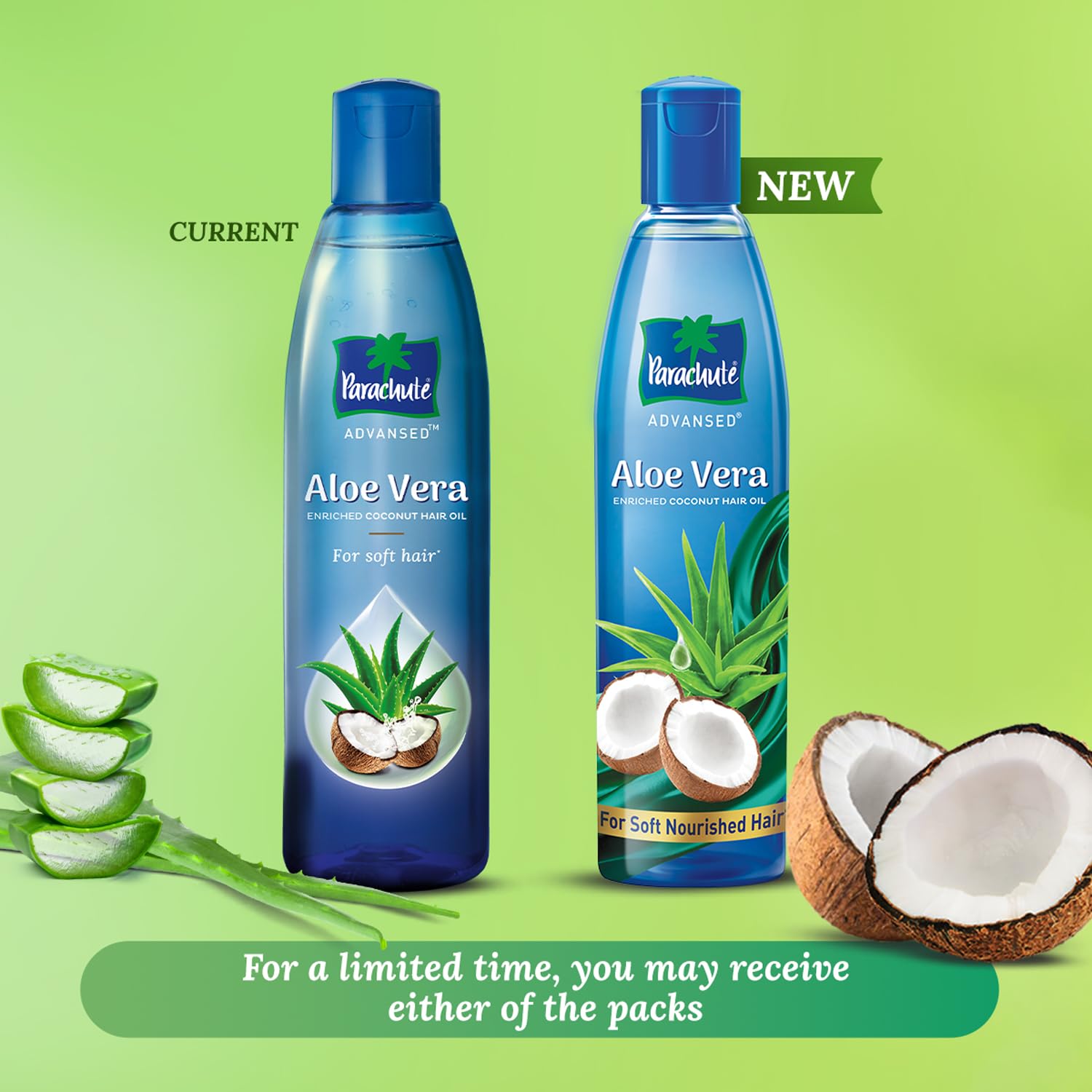 Parachute Advanced Aloe Vera Enriched Coconut Hair Oil - 75ml | Deep Conditioning Treatment for Dry, Damaged Hair | Perfect for Daily Hair Care & Scalp Massage