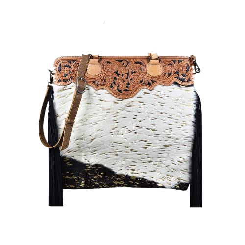 American Darling Handcrafted Leather Conceal and Carry Crossbody Purse with Hidden Compartment - Perfect for Everyday Use, Travel & Self-Defense