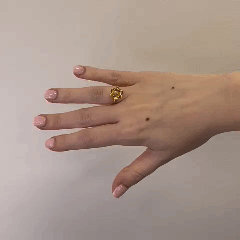 0.07 ct Flower Diamond Ring in 18K Gold - Ready to Ship | Elegant Engagement, Wedding, Anniversary Gift for Her
