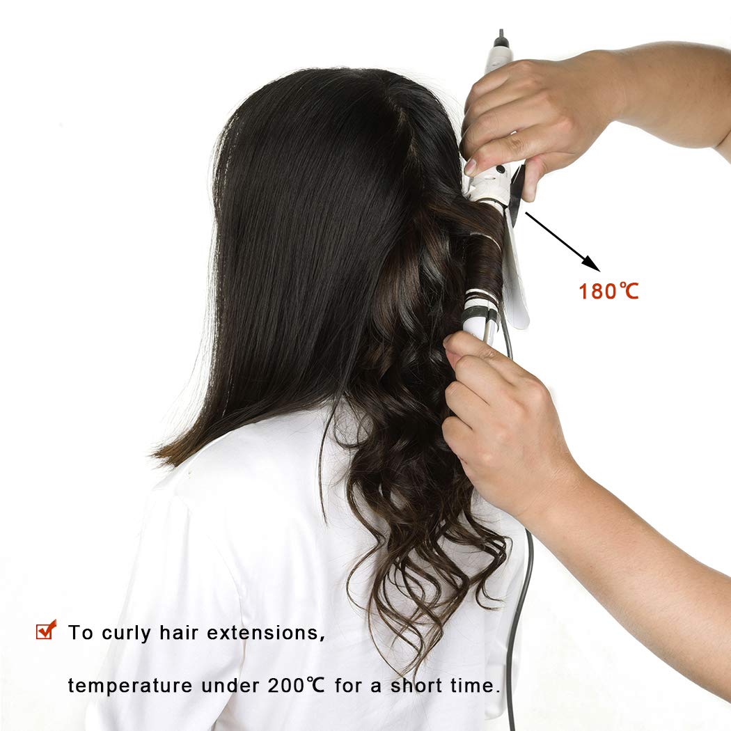Premium Clip-in Hair Extensions Dark Brown 8-Piece Set - 20
