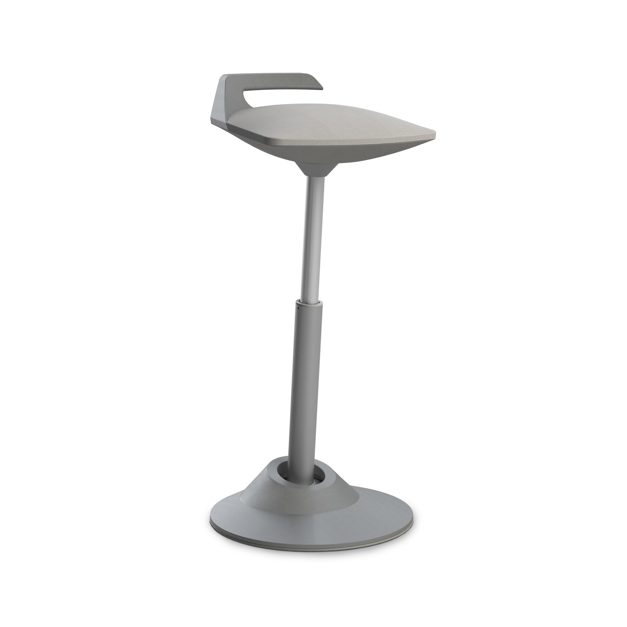 Aeris Muvman Grey Office Chair - Ergonomic Mesh Back Support & Adjustable Height for Home & Office Workspace Comfort