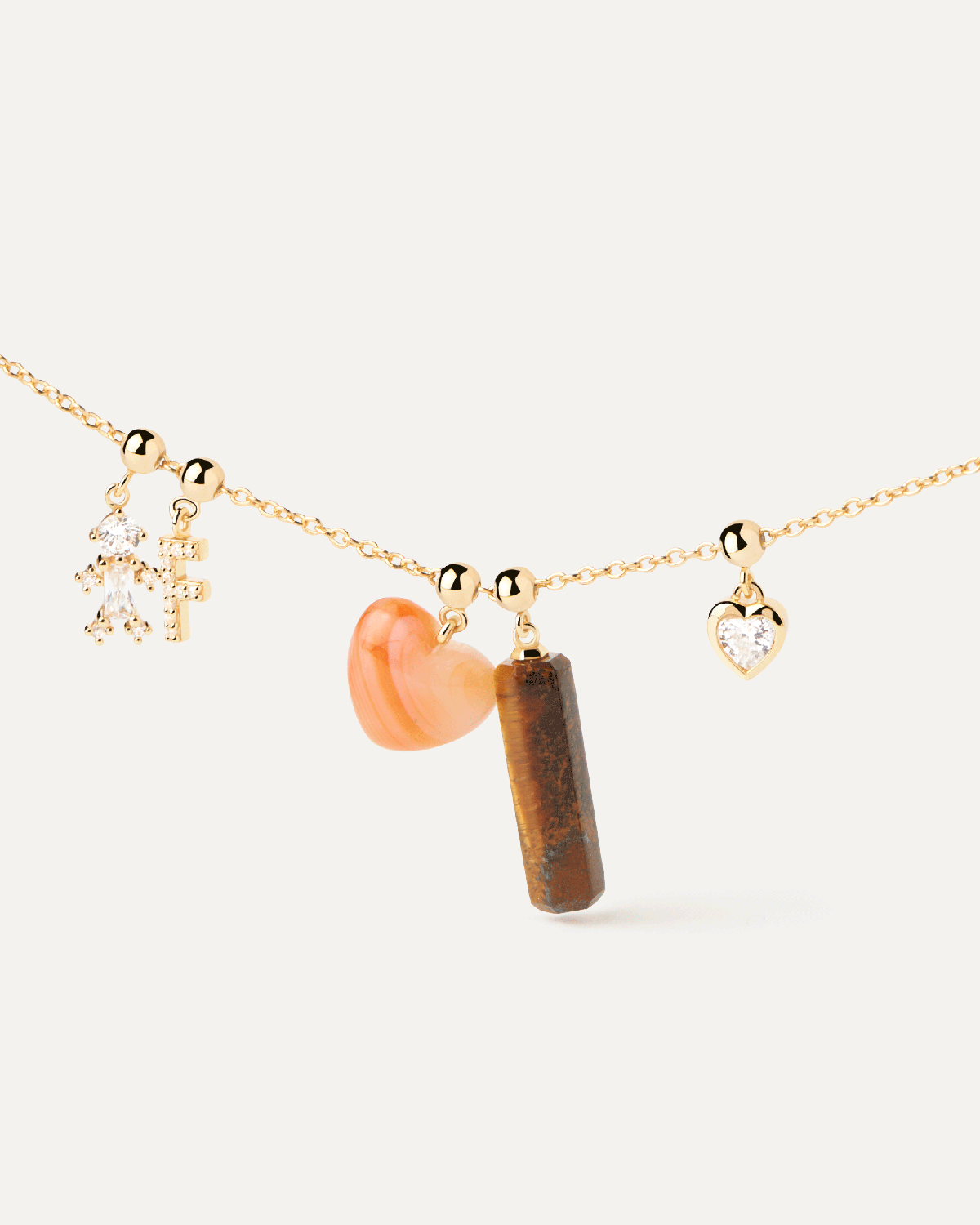 GRID Mini Heart Charm Necklace - Dainty Gold Heart Pendant for Women - Perfect for Valentine's Day Gifts, Anniversary & Everyday Jewelry