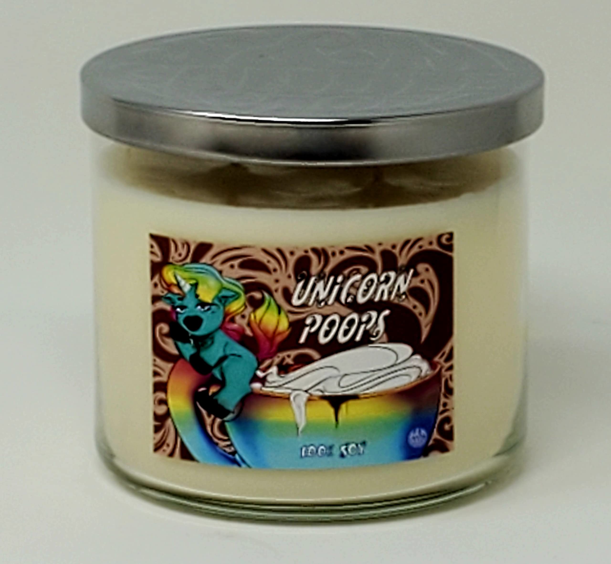 Hot Cocoa & Cream Scented Soy Wax Candle - Large 3 Wick Unicorn Chocolate Candle for Home Decor, Gifts & Relaxation | White Chocolate Fragrance for Bedroom, Bathroom & Living Room