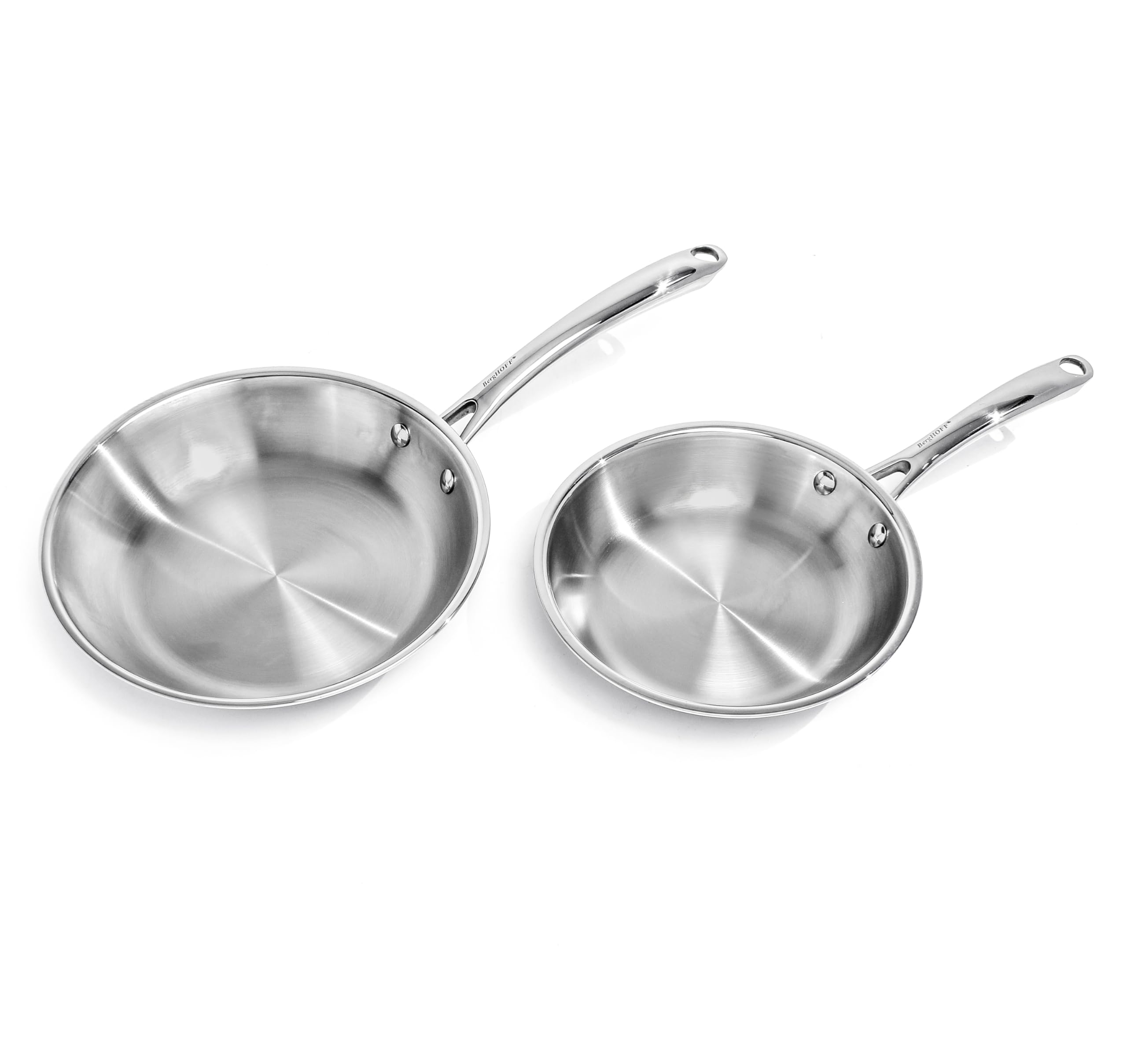 BergHOFF Professional Tri-ply 18/10 Stainless Steel 13-Piece Cookware Set with Matching Lids - Induction Compatible, Oven & Dishwasher Safe - Even Heat Distribution with Measurement Markings - Perfect for Home Chefs & Professional Kitchens