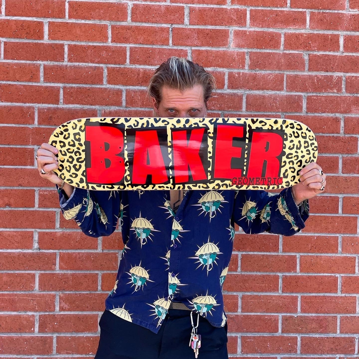 Geometric X Baker Cheetah Skateboard Deck (8.0