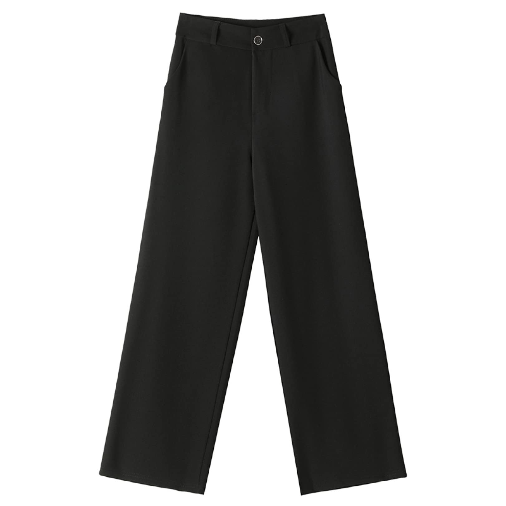 Women's Wide Leg Sweatpants - Korean Harajuku Style High Waisted Baggy Pants for Summer | Vintage Black Lounge Pants for Casual Wear, Street Fashion & Travel Outfits