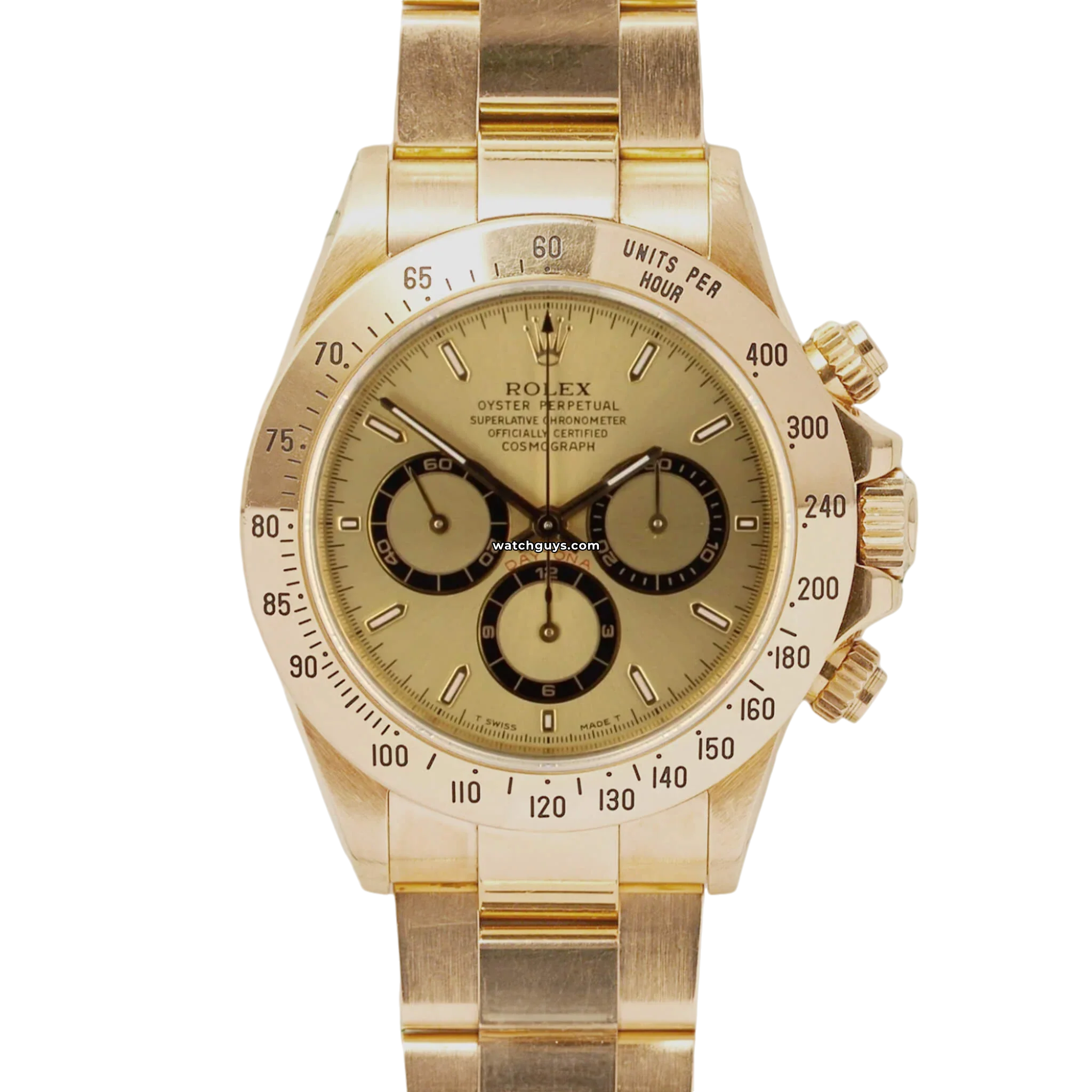 Rolex Daytona Zenith 16528 Champagne Dial Men's Luxury Watch - Perfect for Business, Formal Events & Collectors