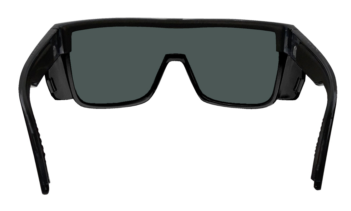 BUZZ Bomb Safety Glasses - Polarized Blue Mirror Lens Z87+ for Outdoor Work, Sports & UV Protection