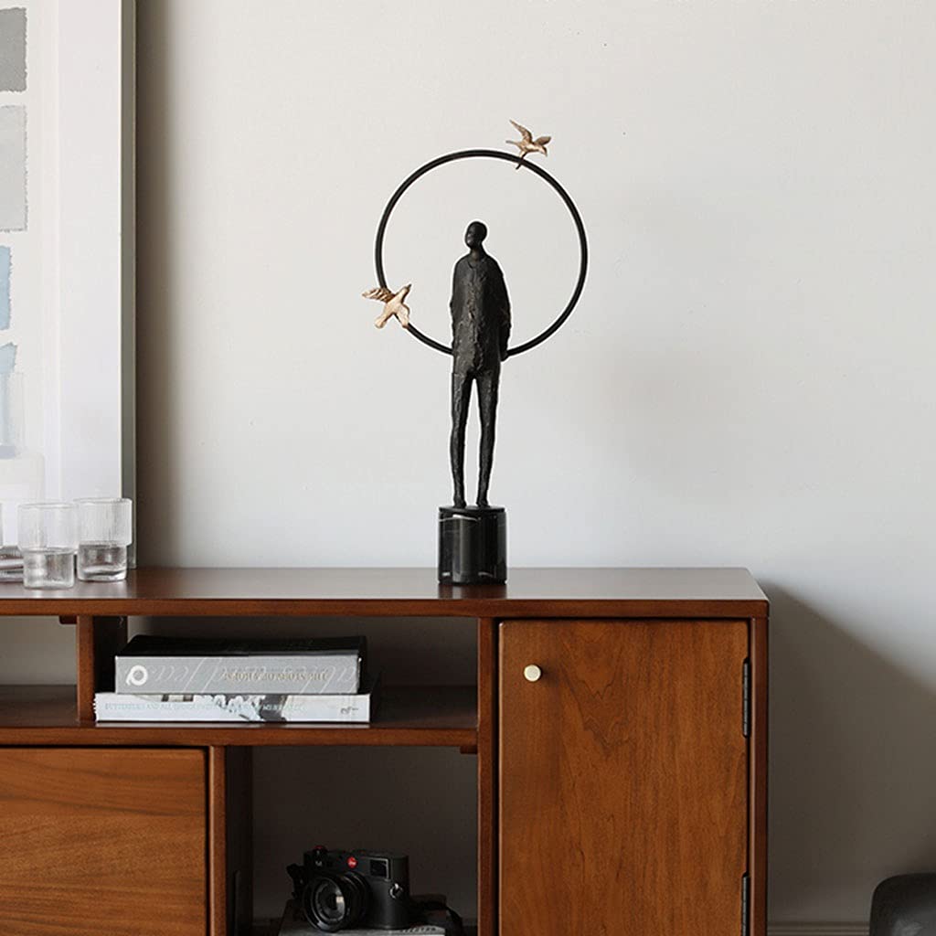 Jinyi2016SHOP Cast Iron Character Sculpture - Unique Desktop Decor for Living Room, Office & Home | Creative Art Gift Idea for Housewarming, Birthday & Holidays