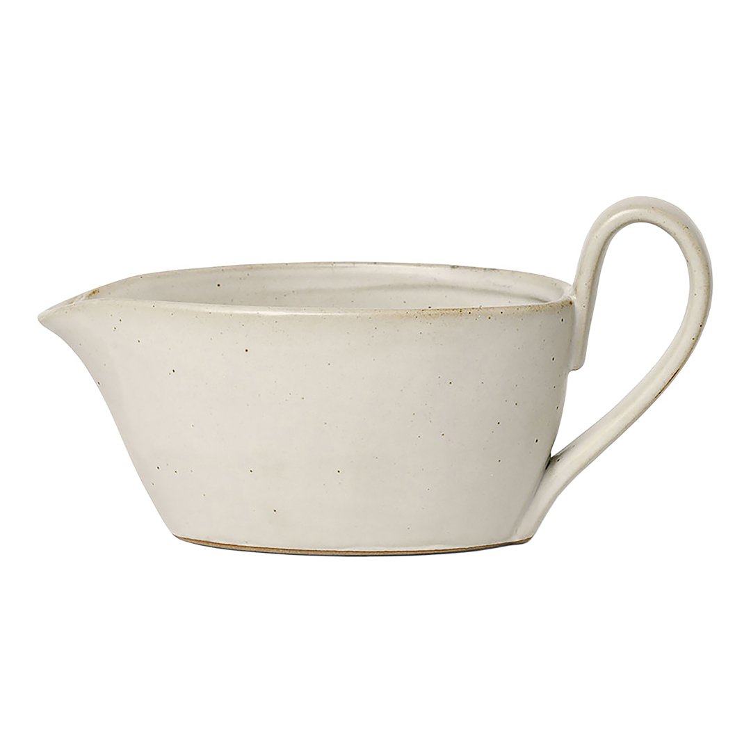 Ferm Living Flow Sauce Boat - Elegant Ceramic Gravy Boat for Dining & Entertaining - Perfect for Thanksgiving, Dinner Parties & Home Decor