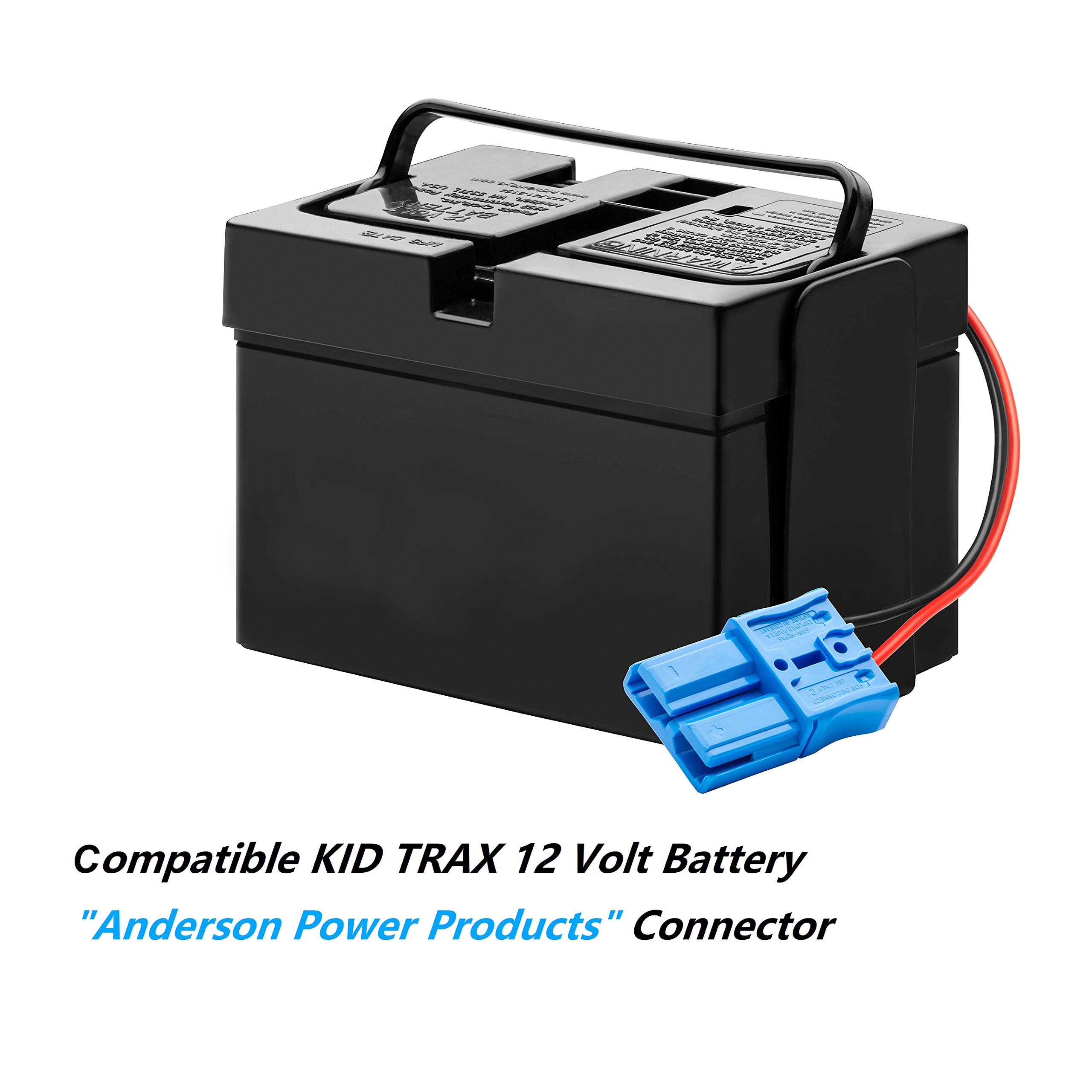 12V Battery Charger for Kid Trax Ride-On Cars - 12 Volt Charger with Large Blue Plug Compatible with Dodge Ram 3500, Police Cars, Viper, Mercedes ML63 & CAT Bulldozers - Perfect for Kids' Electric Vehicles and Power Wheels Toys