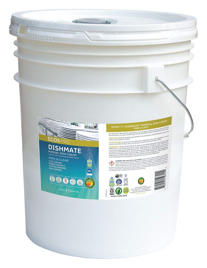 Unscented Liquid Dish Detergent - 5 Gallon Bulk Size | Commercial & Home Kitchen Use | Heavy-Duty Degreasing for Restaurants, Catering & Household Cleaning