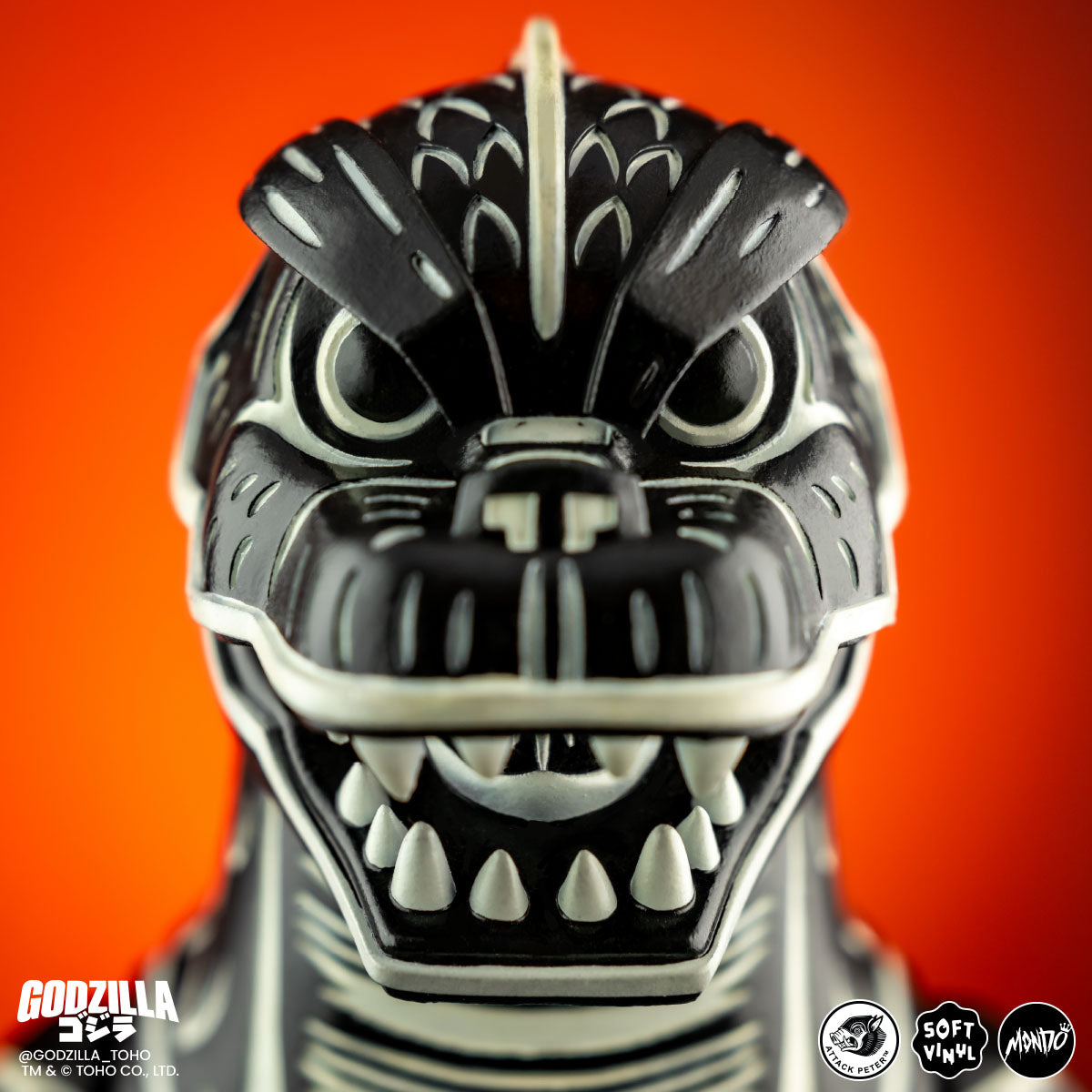 Godzilla Vinyl Designer Figure by Attack Peter - Linocut Variant Collectible Toy for Home Decor, Gift & Pop Culture Display