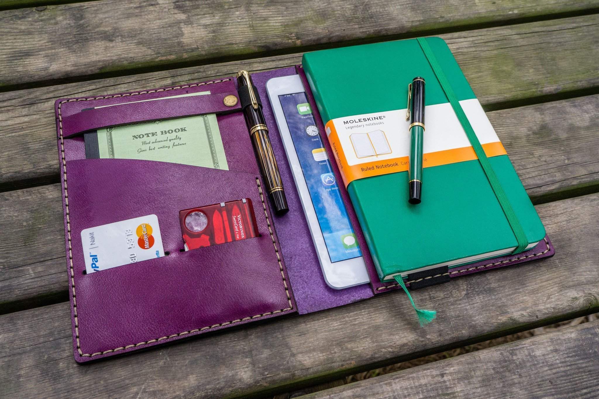 Premium Leather Leuchtturm1917 A5 Notebook Cover - Purple | Vegan Leather Journal Cover for Bullet Journaling, Note Taking & Gift Giving | Perfect for Office, School & Travel Use