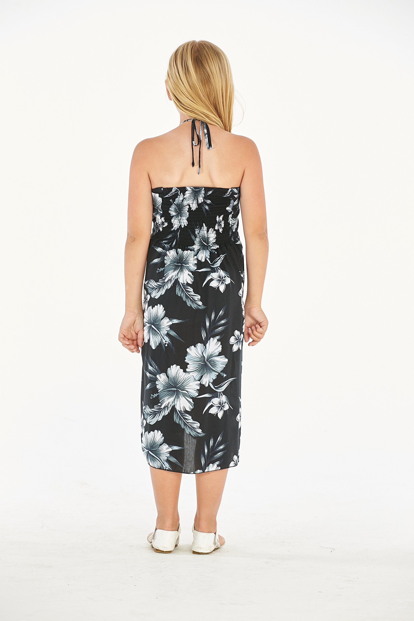 Hawaiian Luau Outfits for Family - Matching Aloha Shirts & Dresses in Midnight Bloom Floral Print | Perfect for Beach Vacations, Summer Parties & Tropical Themed Events