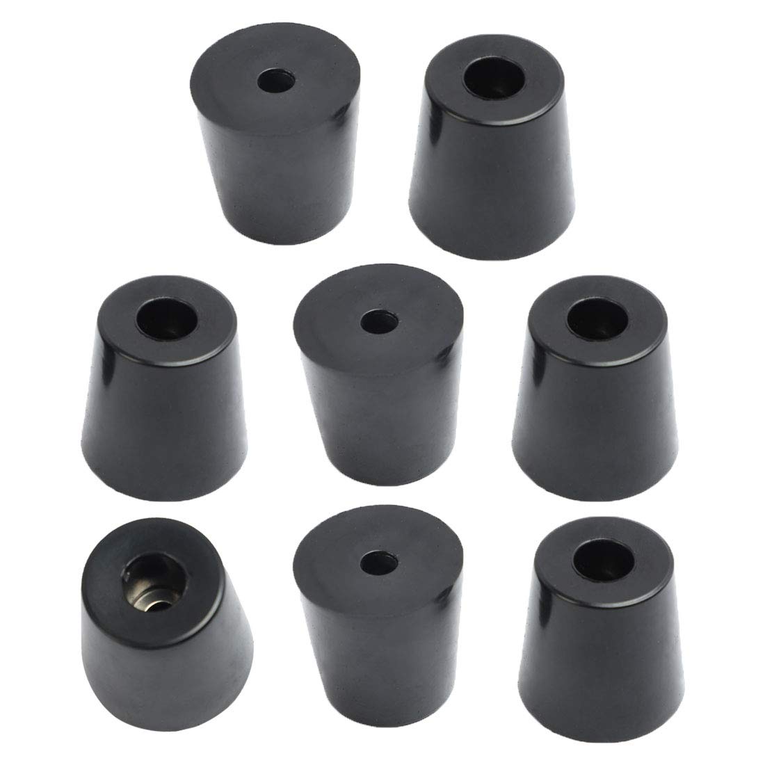 uxcell 8pcs Rubber Feet Bumpers - Non-Slip Furniture Leg Pads with Metal Washer (32x26x32mm) for Tables, Cabinets & Chairs - Protect Floors & Reduce Noise