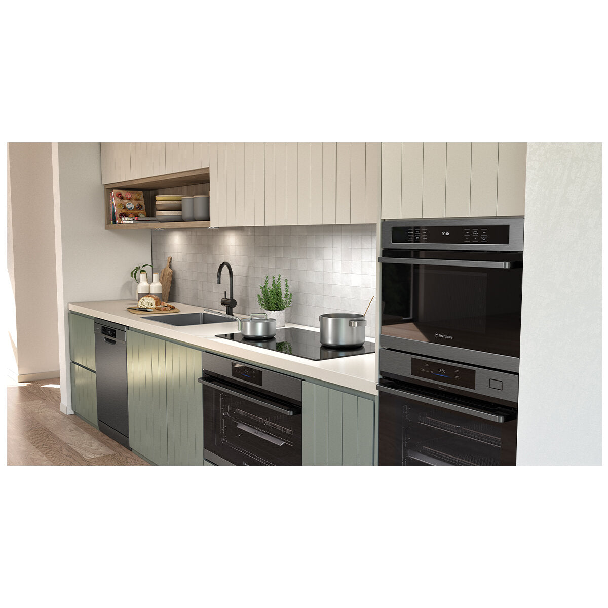 Westinghouse WHI955BD 90cm 5-Zone Induction Cooktop with Hob2Hood - Fast, Efficient Cooking for Modern Kitchens | Perfect for Home Chefs & Entertaining
