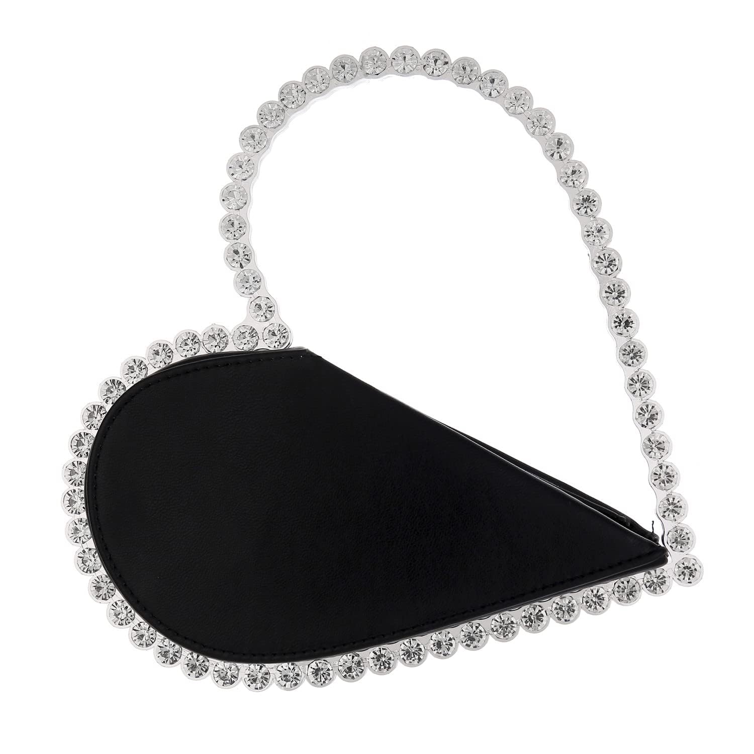 Sparkling Rhinestone Evening Clutch Bag for Women - Elegant Diamond Heart Wedding Party Purse - Perfect for Prom, Cocktail Events & Special Occasions