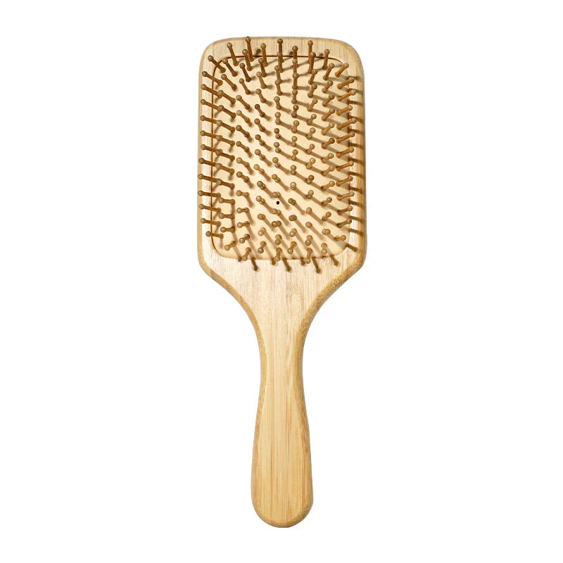 Bamboo Hair Brush for Scalp Massage - Natural Wooden Scalp Massager for Relaxation & Hair Growth - Perfect for Stress Relief & At-Home Spa Treatments