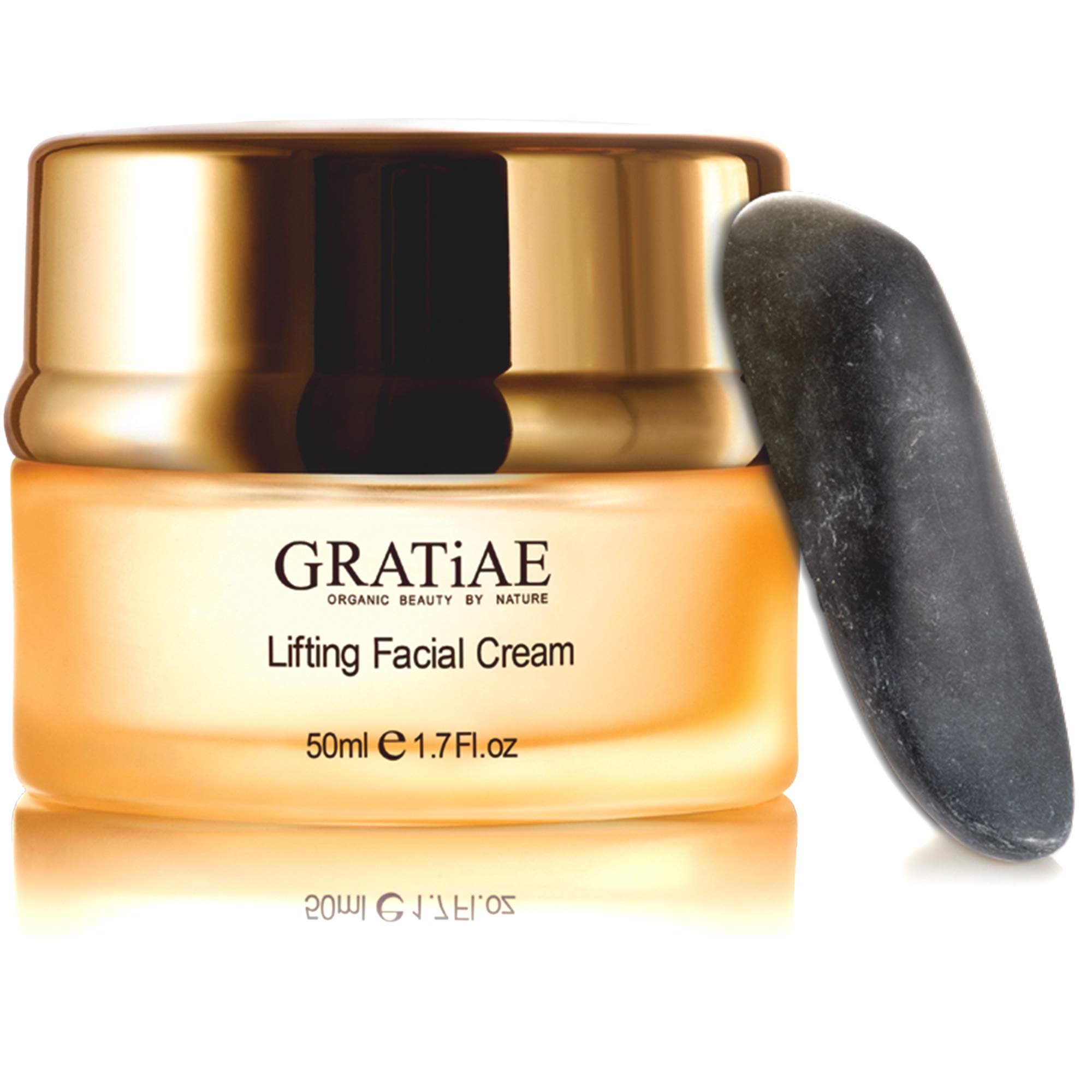 Gratiae Organics Volcanic Stone Lifting Moisture Cream - 1.7 oz | Anti-Aging Face Cream for Wrinkles & Firming | Day & Night Hydrating Skincare for Dry & Mature Skin