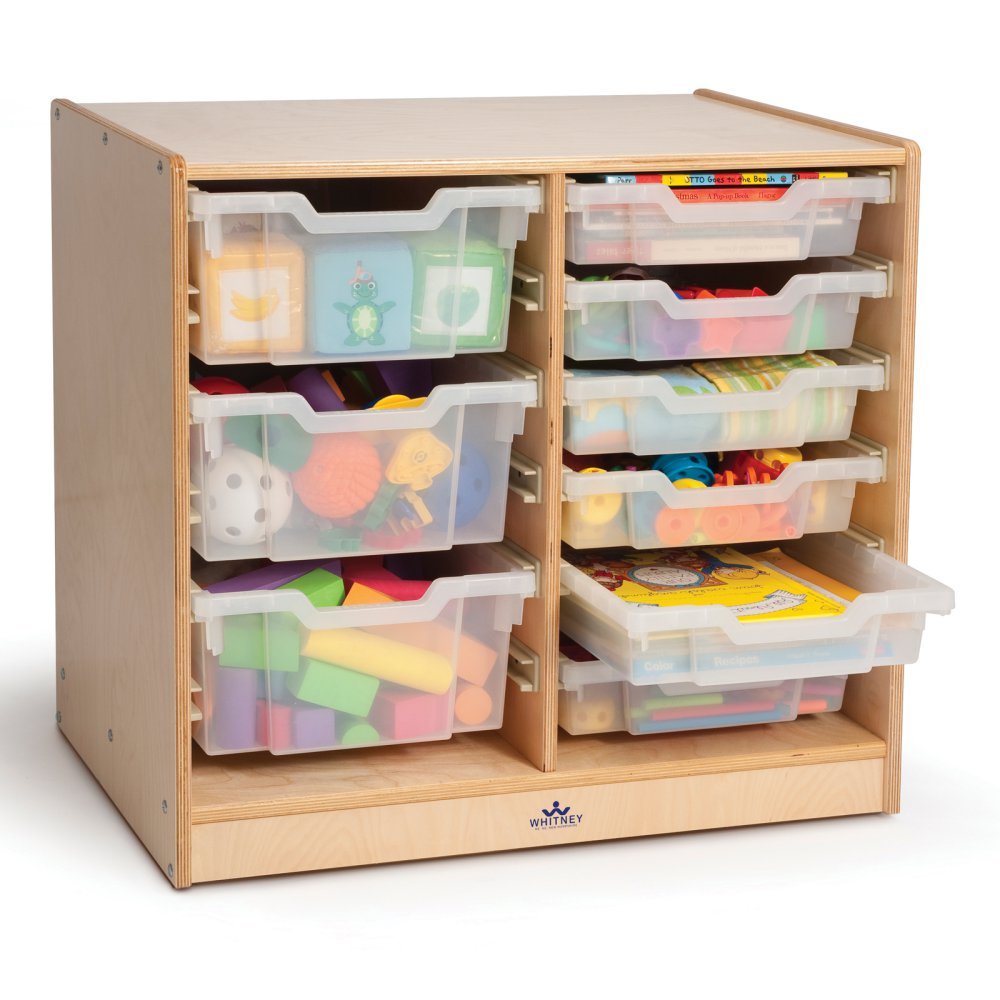 Clear Acrylic Double Column Storage Cabinet - Organize Office Supplies, Craft Materials & Small Items - Perfect for Home, Office & Craft Room Organization