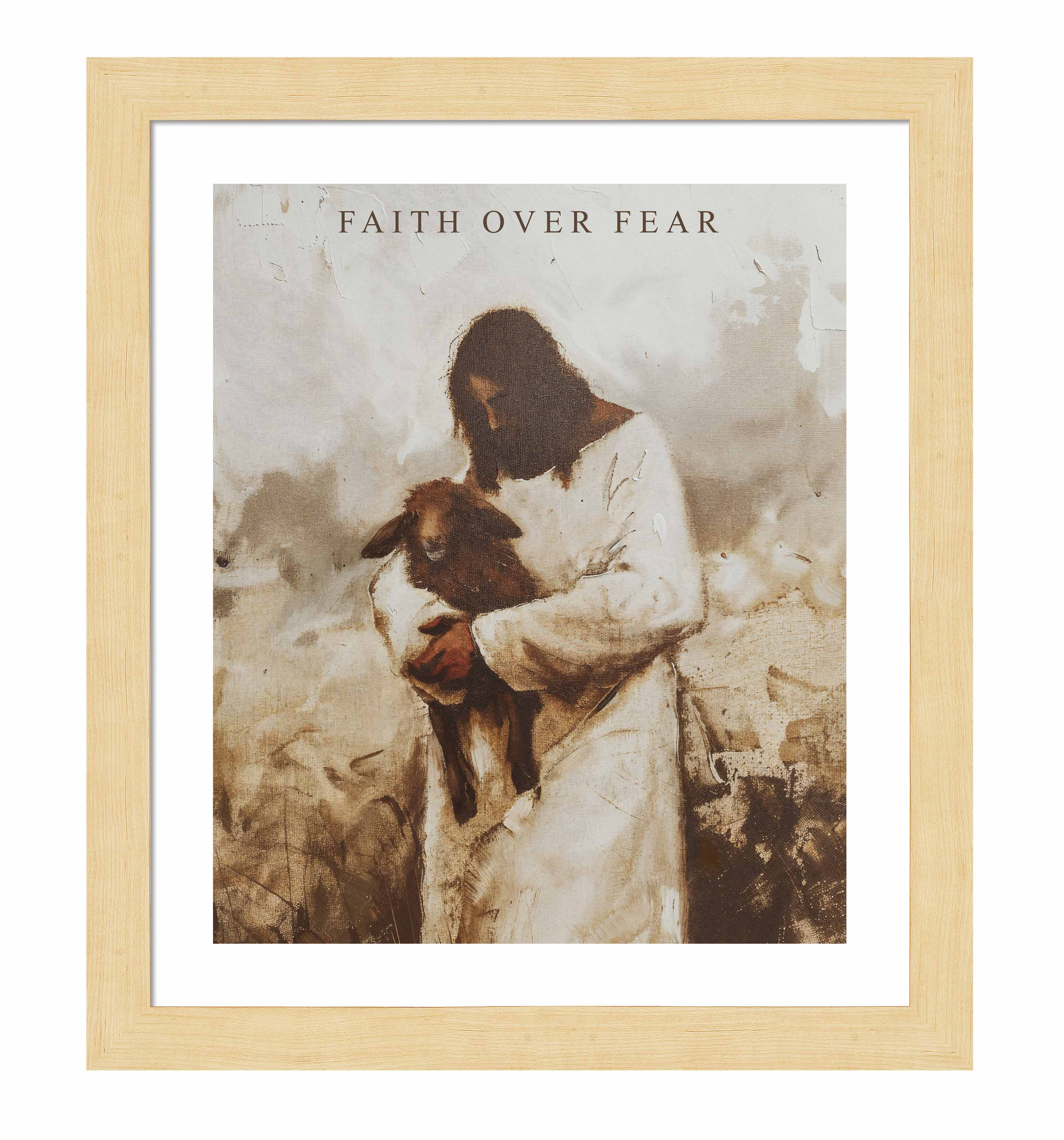 Faith Over Fear Inspirational Art Prints - Motivational Wall Decor for Home, Office & Gifts