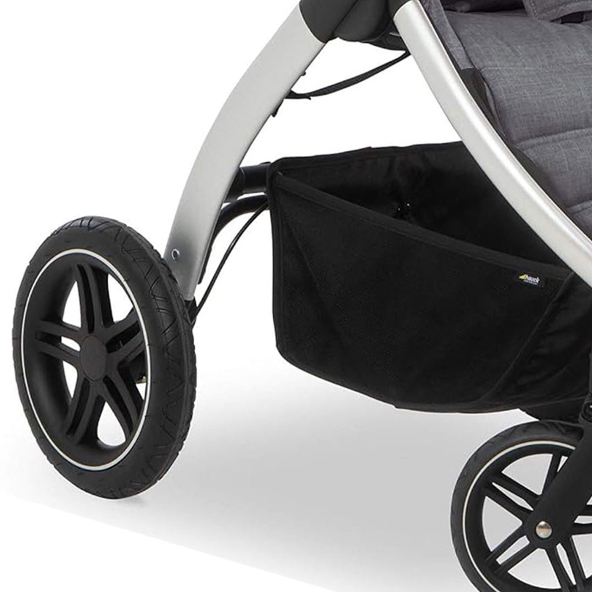 Hauck Uptown Deluxe Stroller - One-Hand Compact Fold, Fully Reclining Seat, Adjustable Handle Height, Cup Holder, 55 lbs Weight Limit - Melange Grey | Perfect for City Walks, Shopping & Travel with Baby