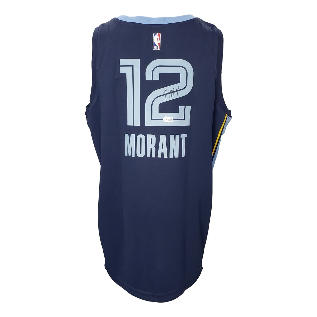 Authentic Ja Morant Autographed Memphis Grizzlies Nike Swingman Jersey - Navy Blue Size XL - Perfect for NBA Fans, Collectors & Game Day Outfits