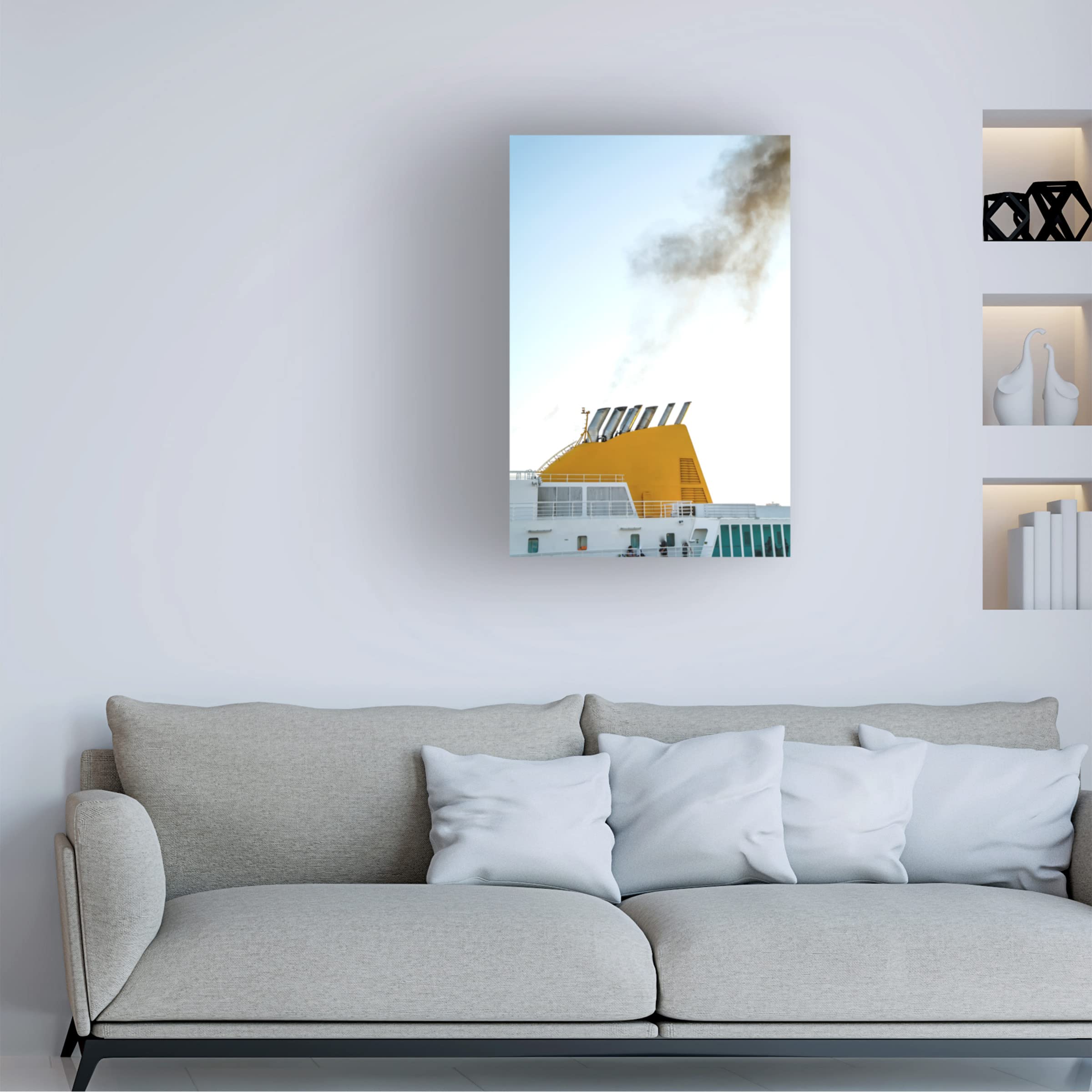 Ben Heine 'Cruise Ship' Canvas Wall Art - Handmade Nautical Decor for Living Room, Bedroom & Office - Premium Trademark Fine Art Collection