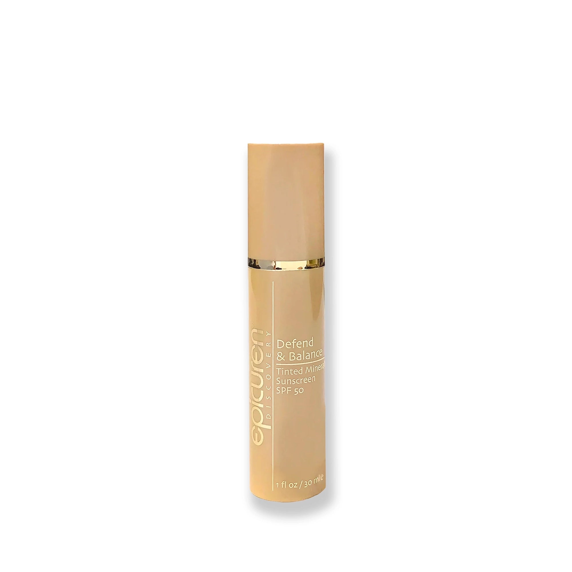 Epicuren Defend and Balance Tinted Mineral Sunscreen SPF 50 - Broad Spectrum UVA/UVB Protection, Natural Matte Finish for Daily Use | Perfect for Outdoor Activities, Beach & Sports