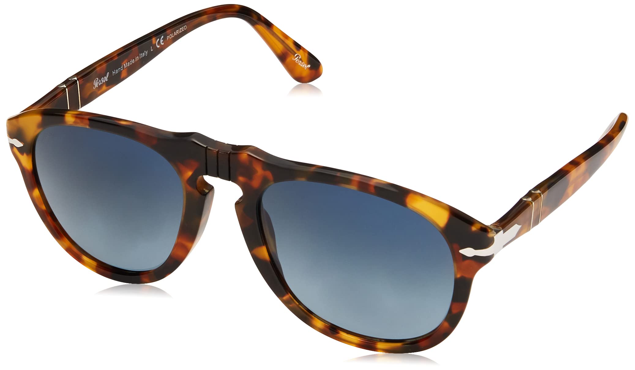 Persol PO0649 Classic Aviator Sunglasses for Men & Women - Polarized UV Protection, Lightweight Metal Frame - Perfect for Driving, Travel & Outdoor Activities