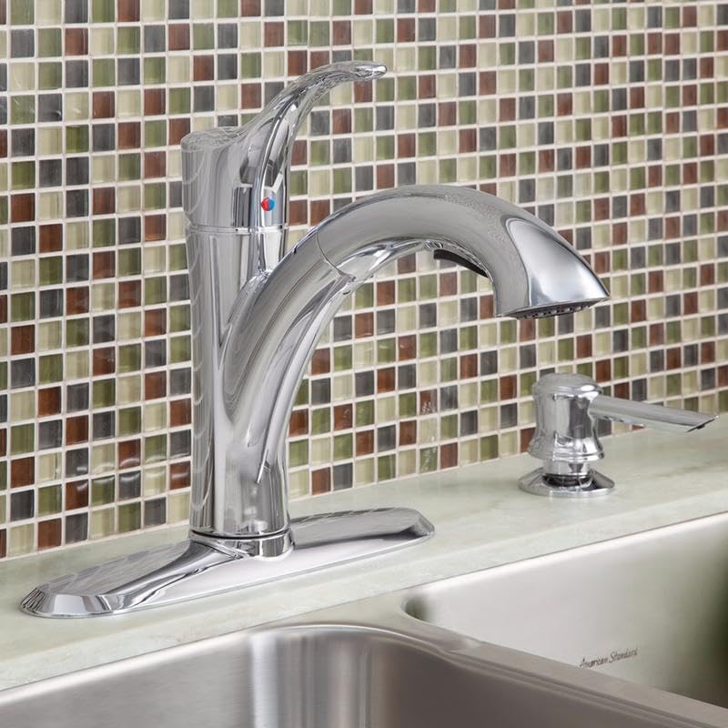 American Standard 9015.101.002 Premium Kitchen Faucet with Pull-Down Sprayer - High-Quality Stainless Steel Water Dispenser for Modern Homes - Perfect for Cooking, Washing Dishes & Filling Pots