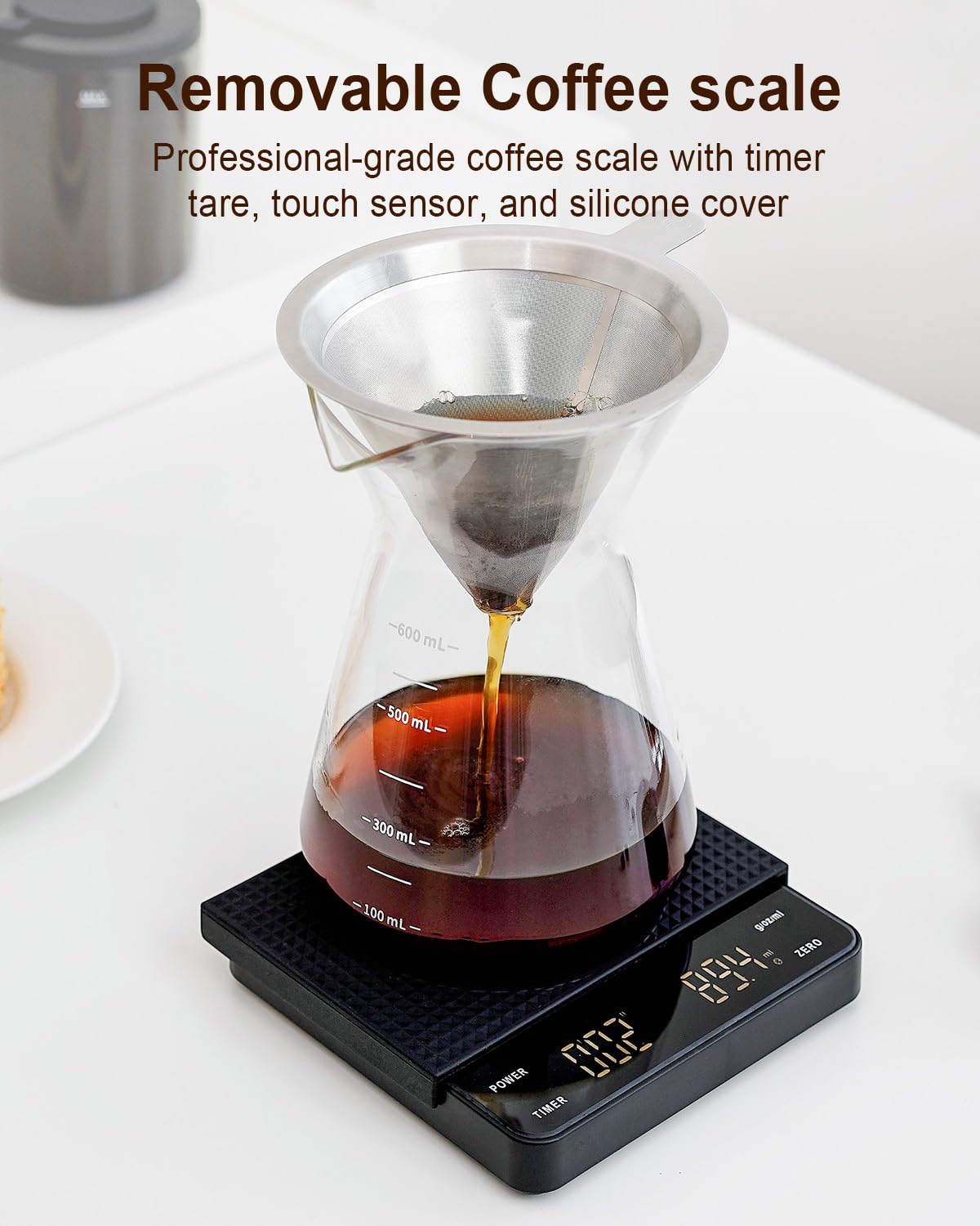 Premium Bluetooth Coffee Grinder with Removable Scale - Anti-Static Conical Burr Mill, 31 Precise Settings for French Press, Cold Brew, Pour Over, Drip & Espresso - Perfect for Home Baristas & Coffee Enthusiasts