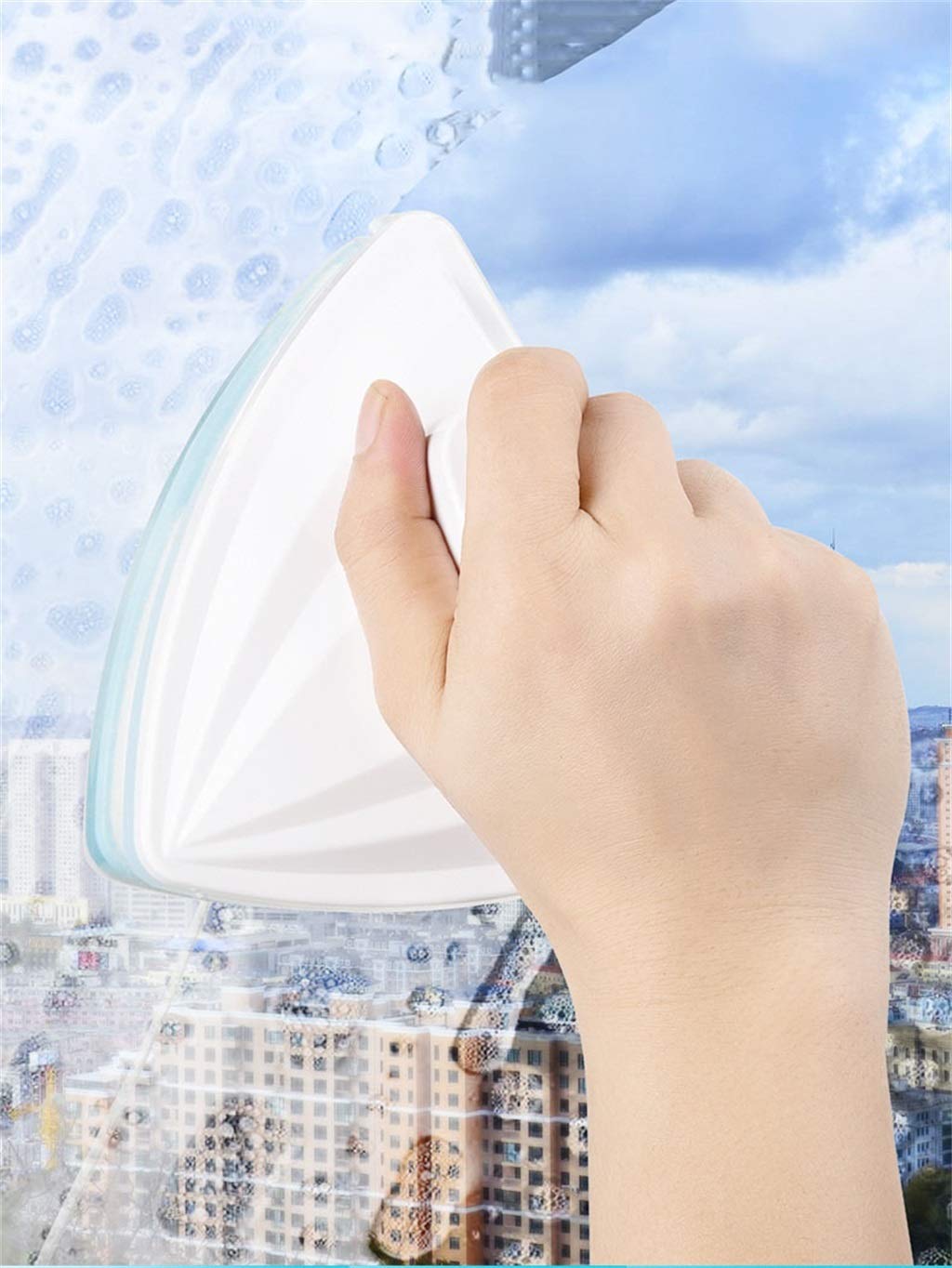 Professional Ultra-Strong Magnetic Shower Squeegee - Double Sided Window & Glass Cleaning Brush for Bathroom, Mirror, Shower Door - Adjustable Magnet 15-40mm - Perfect for Streak-Free Cleaning After Showers & Household Glass Maintenance