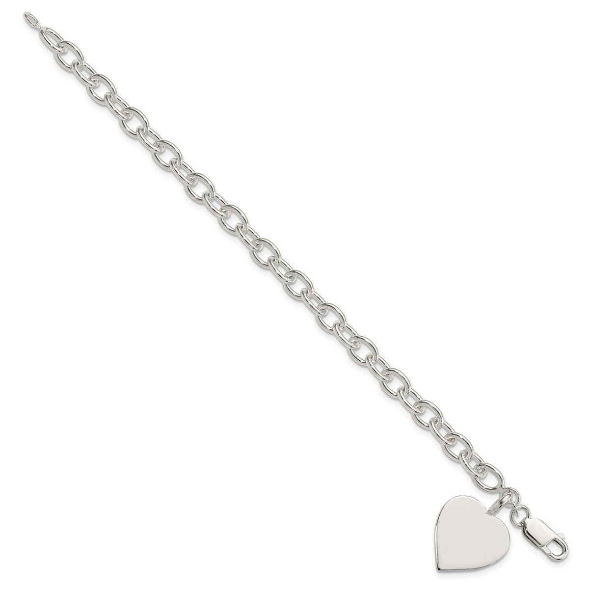 925 Sterling Silver Fancy Link Bracelet for Women - 18mm Wide Solid Polished Lobster Claw Bracelet | Elegant Jewelry for Parties, Weddings & Everyday Wear