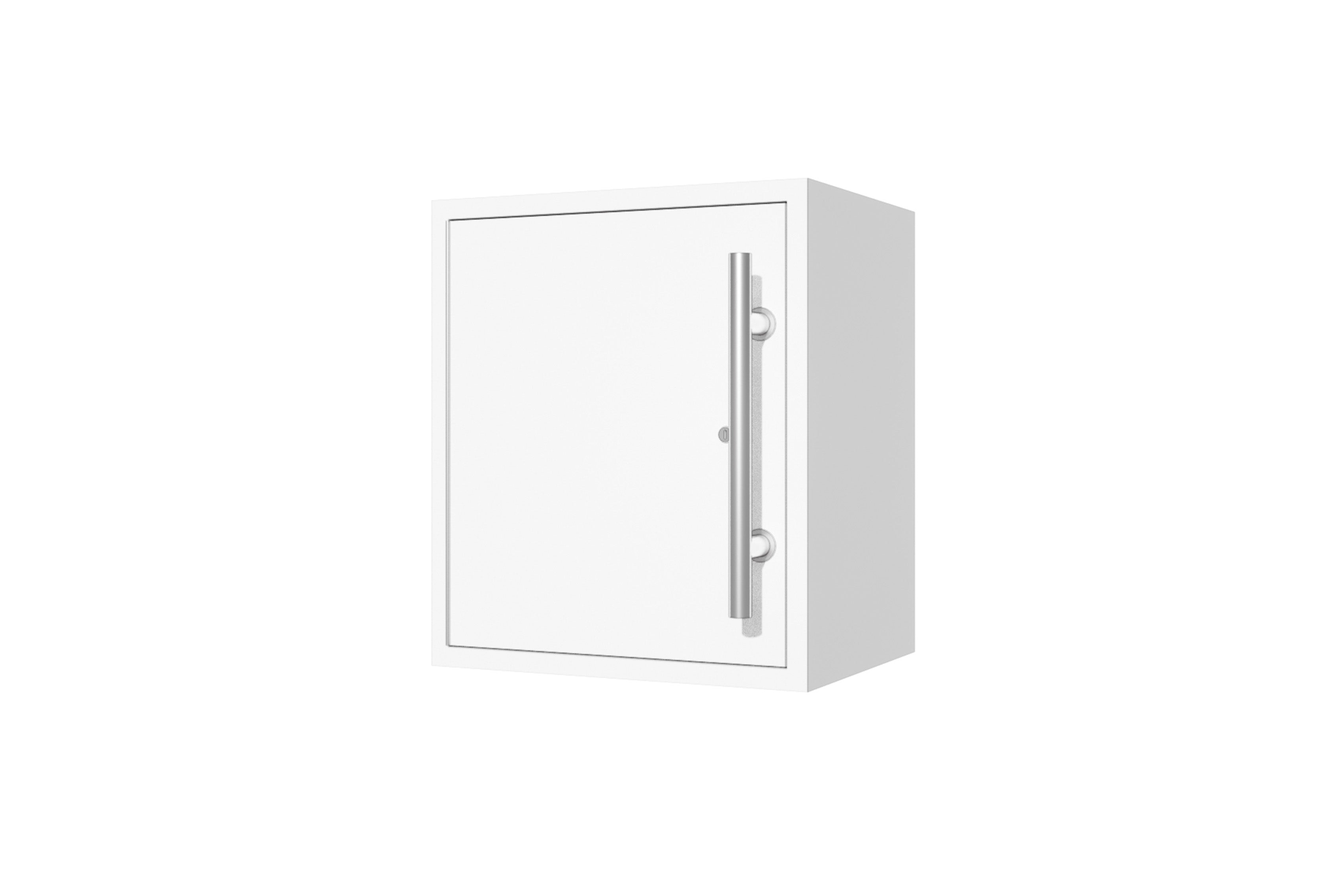 ProSlat LUX 1 Door Wall Mount Cabinet - 20 Inch Wide Storage Organizer for Garage, Kitchen, or Office - Heavy Duty Metal Wall Cabinet with Adjustable Shelves