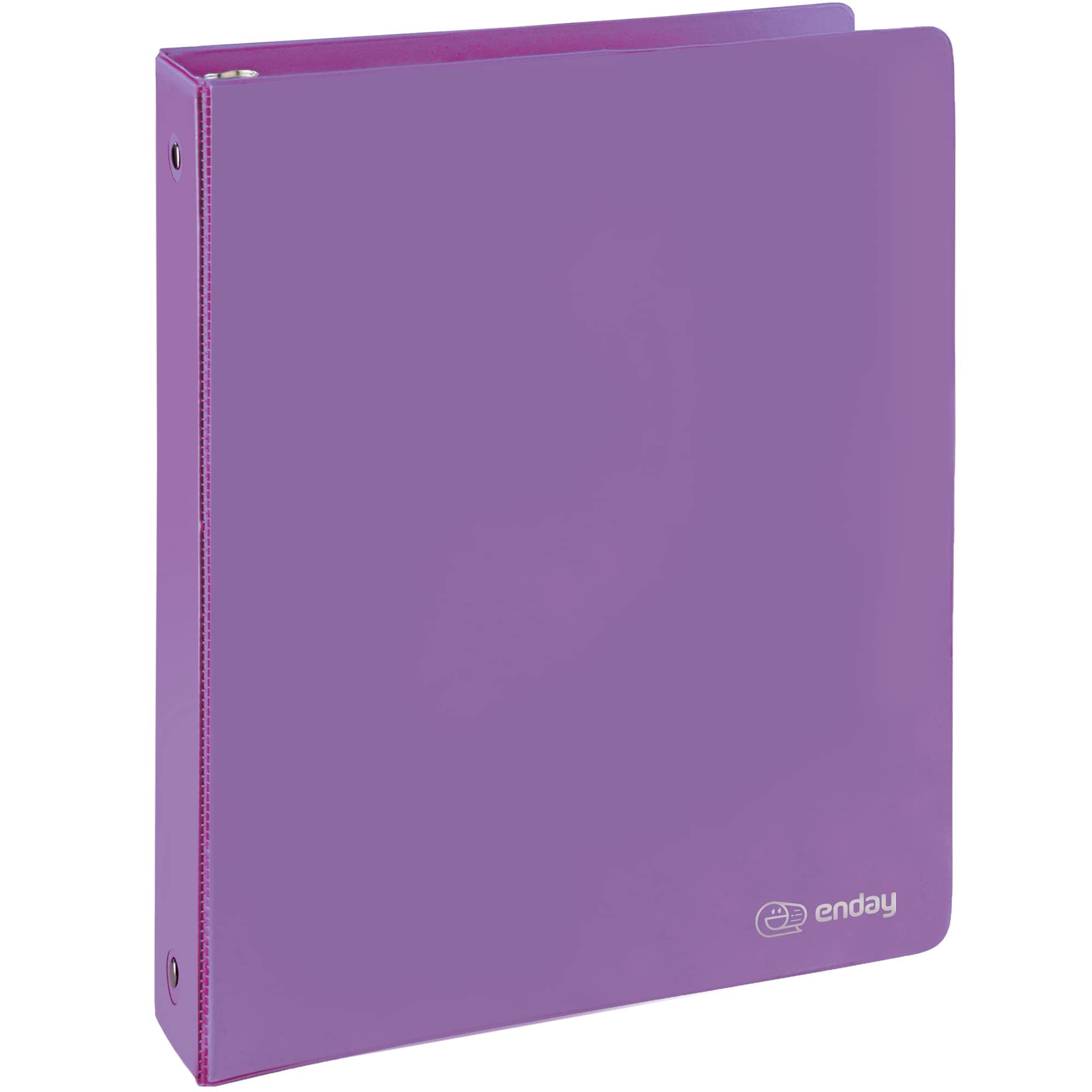 Enday 1.5 Inch Purple 3-Ring Binder with Clear View Cover & 2 Inside Pockets - Durable School & Office Supplies for Organizing Documents, Homework, Presentations - Perfect for Students, Teachers & Professionals