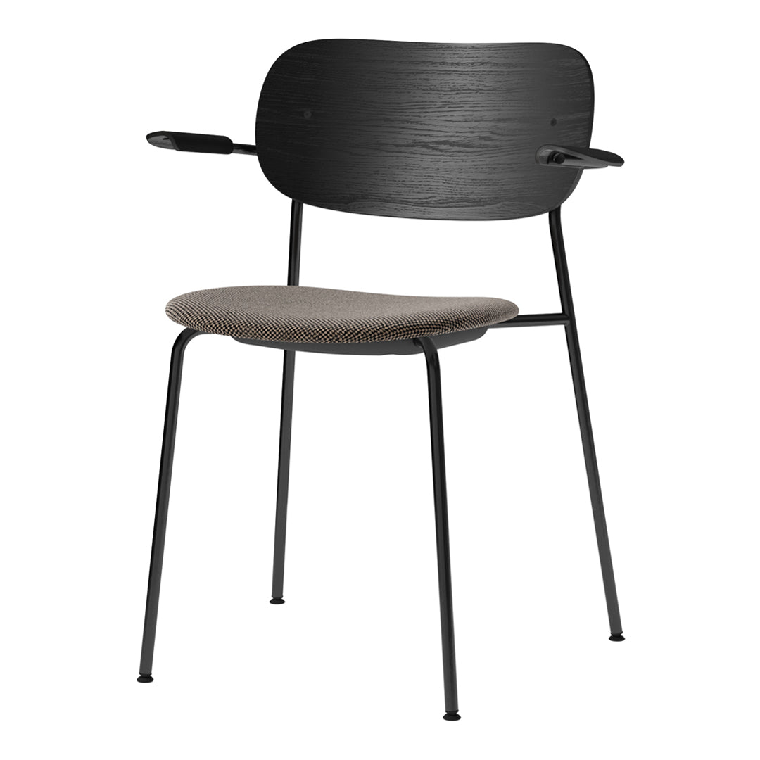 Modern Upholstered Dining Chair with Armrests - Comfortable & Stylish for Kitchen, Dining Room, or Home Office Use