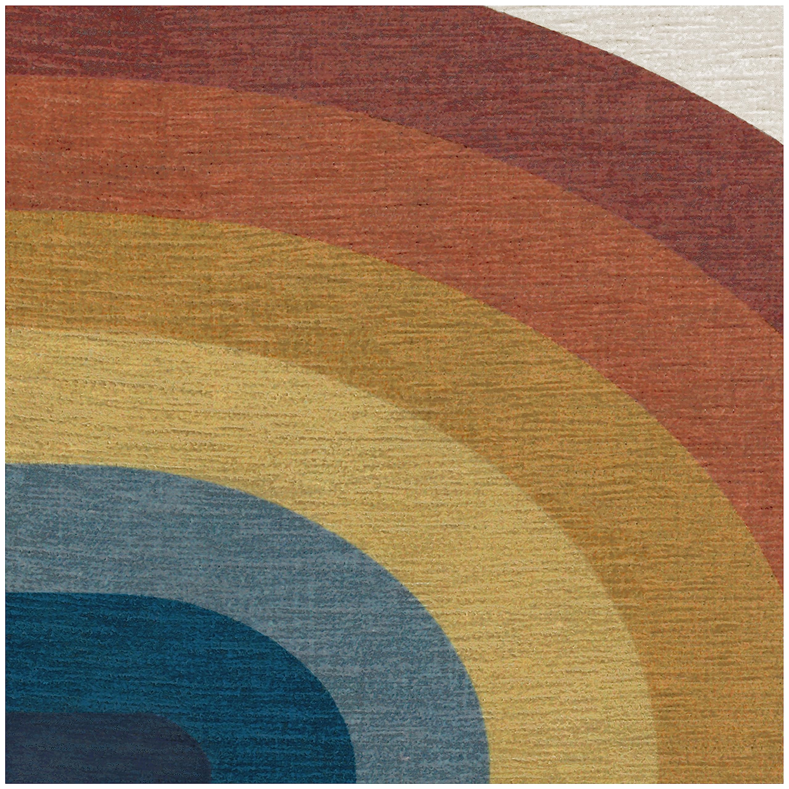 Ruggable Washable 2x3 Area Rug | Absida Rainbow Design | Non-Slip Gripper Pad | Premium Rainbow Rugs for Living Room, Bedroom, Kitchen, Office & Classroom | Perfect for Home Decor, Kids Play Area & High-Traffic Spaces