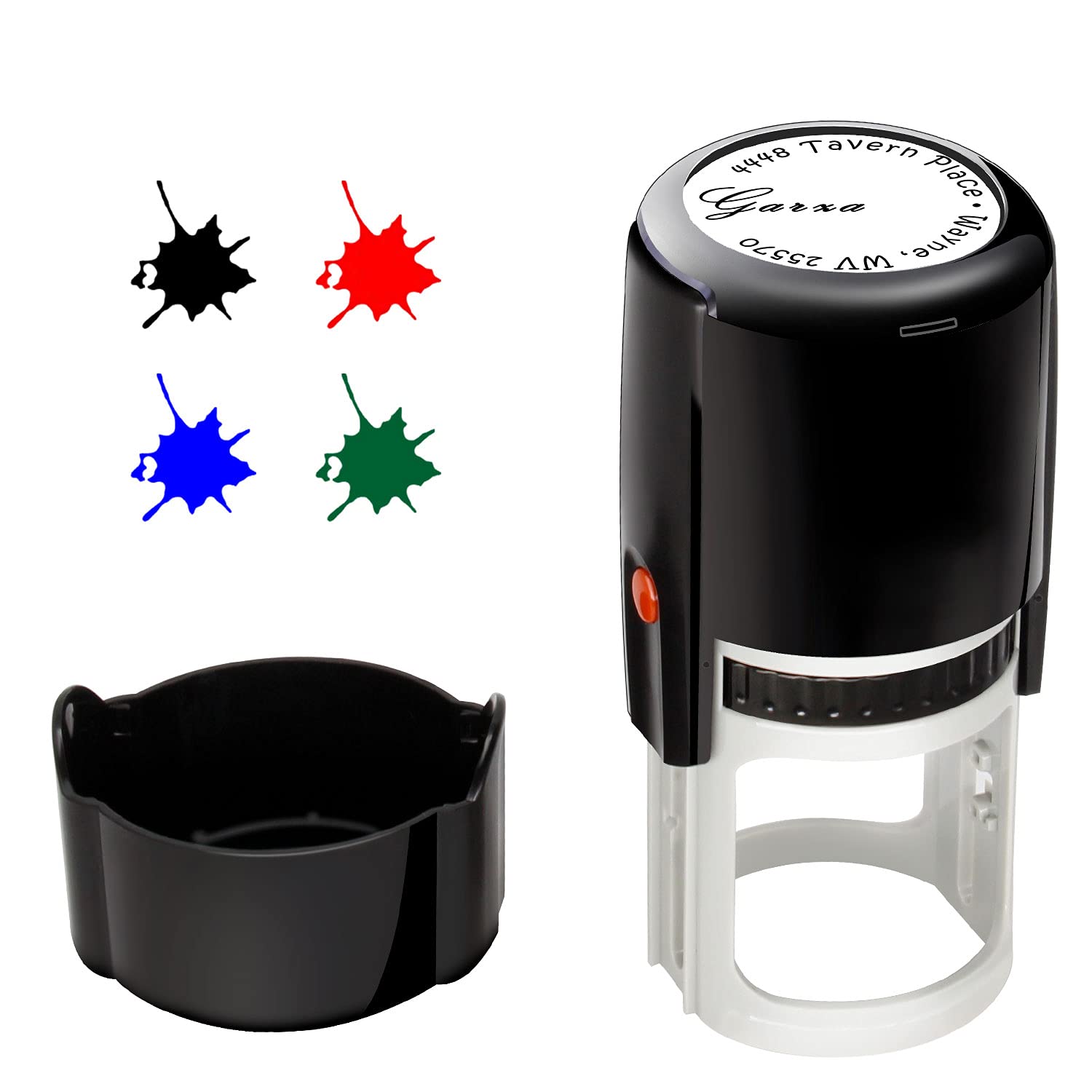 Custom Self-Inking Stamp - Personalized Round Address Stamp (1-5/8
